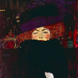 Lady with hat and feather